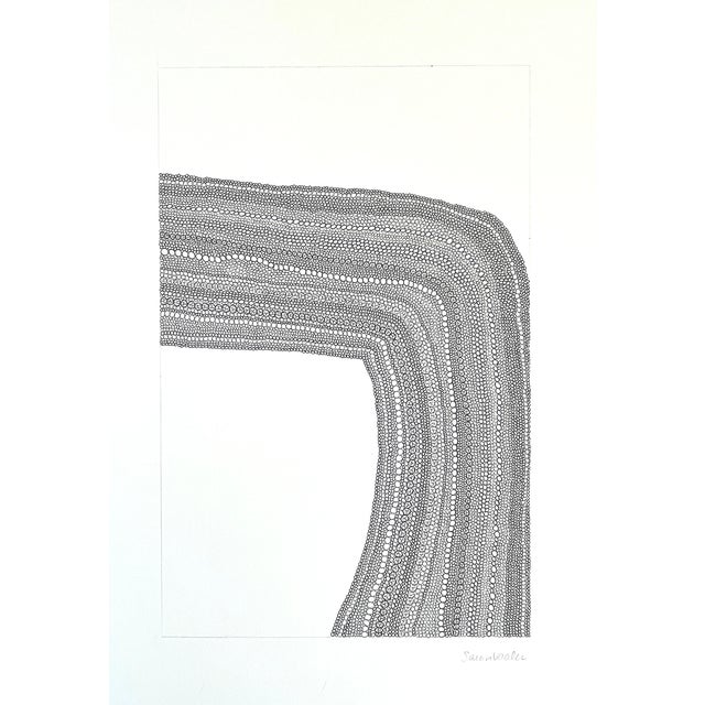 Minimalist Abstract Drawing With Black Ink For Sale