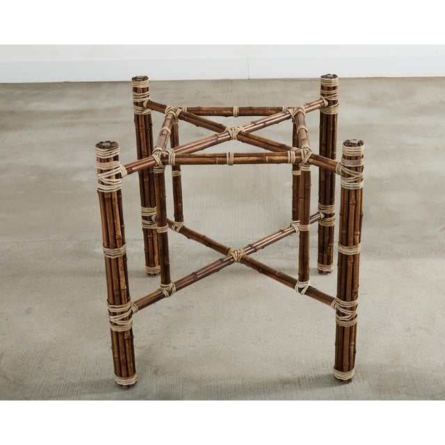 Wood McGuire Organic Modern Bamboo Glass Breakfast Dining Table For Sale - Image 7 of 12