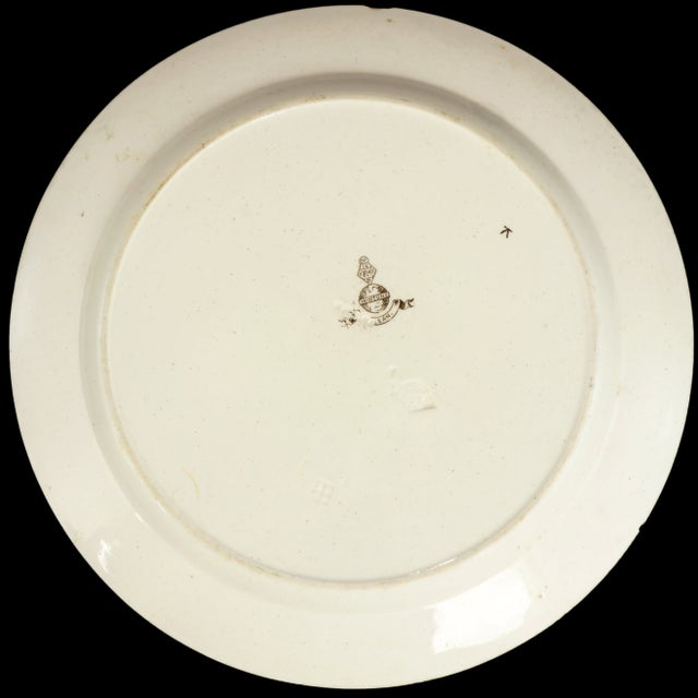 Pair of Mintons Aesthetic Movement Transferware Plates Faison Pattern Circa 1880 For Sale - Image 9 of 9
