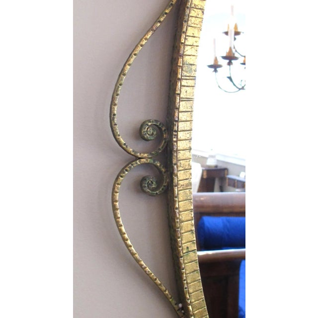 Gold 1940s Pier Luigi Italian Colli Gilt-Iron Console Table and Mirror - 2 Pieces For Sale - Image 8 of 10