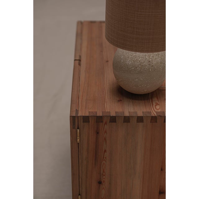 Wood Brutalist Two-Door Sideboard, 1970s For Sale - Image 7 of 12