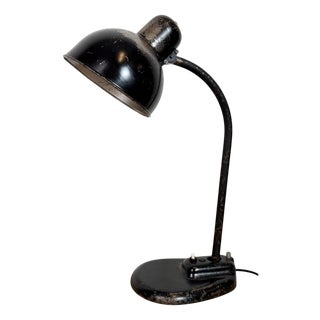 Bauhaus Industrial Black Table Lamp, 1930s For Sale