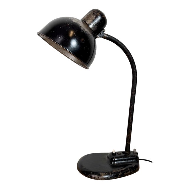Bauhaus Industrial Black Table Lamp, 1930s For Sale