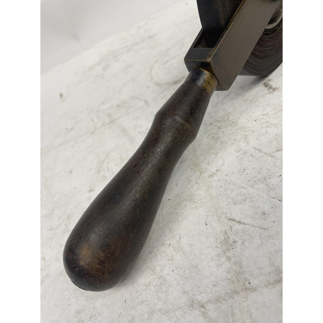 Antique Tape Measure in Metal and Brass, 1930s For Sale - Image 10 of 16