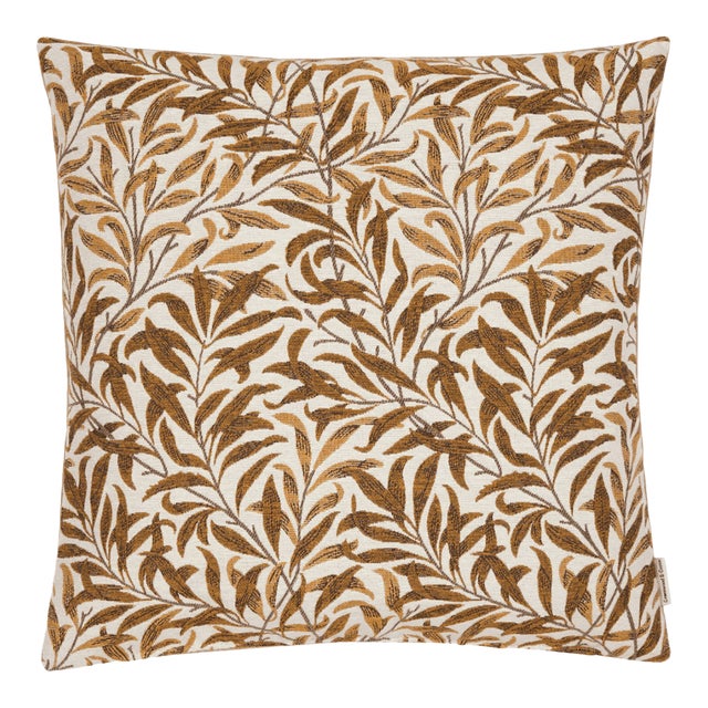 Willow Bough Gold Woven Cushion With Feather Filler - 42x42cm (17"x17") For Sale