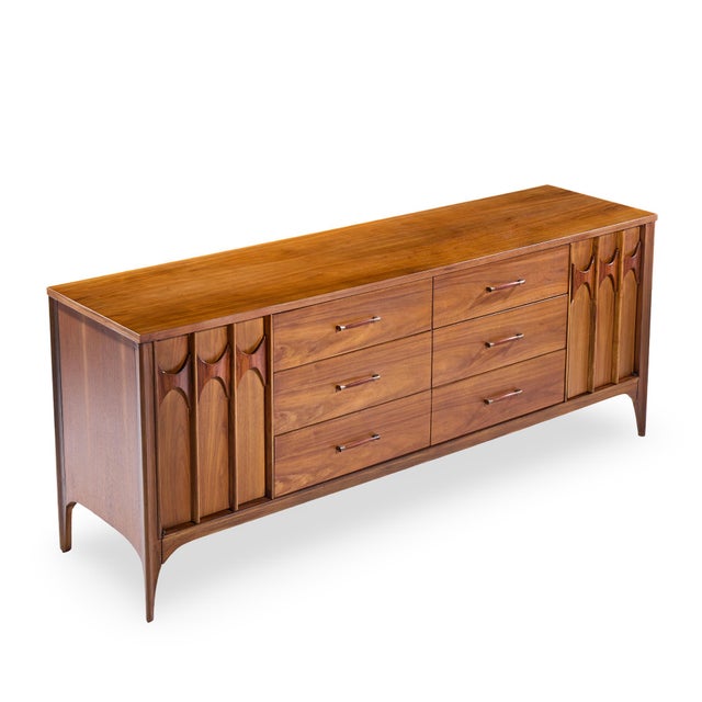 Brown Kent Coffey Perspecta Mid Century 12-Drawer Dresser For Sale - Image 8 of 9