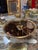 Italian Mid-Century Modern Round Smoked Glass and Brass Serving Tray, 1970s For Sale In Los Angeles - Image 6 of 7