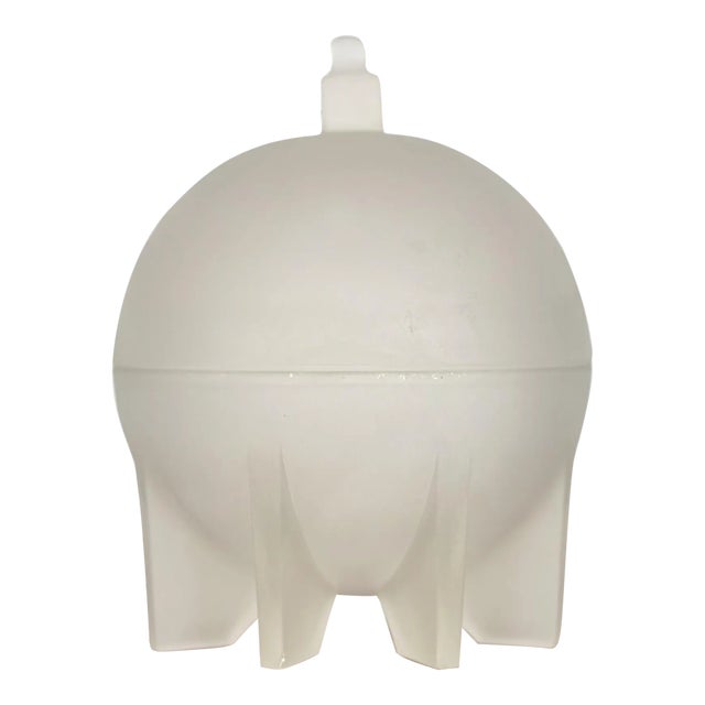 Vintage 1950's Frosted Glass Rocket Candy Dish For Sale