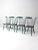 Early 20th Century Vintage Painted Pine Dining Chairs Set 4 For Sale - Image 5 of 13