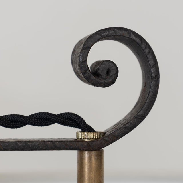 1940s French Adjustable Iron Floor Lamp For Sale - Image 11 of 15