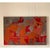 Vintage Abstract Expressionist Orange & Red Mixed Media Painting For Sale - Image 9 of 10