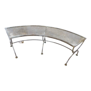 Vintage Salterini Curved Iron Bench