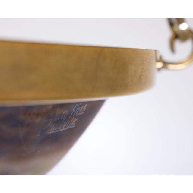 1930s Art Deco Lunéville Pat De Verre Ceiling Light by Muller Frères, 1925 For Sale - Image 5 of 17