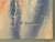 Mid-Century Impressionist Rainy Cityscape by W. Amion – Heavy Slate Blue Frame For Sale - Image 9 of 15