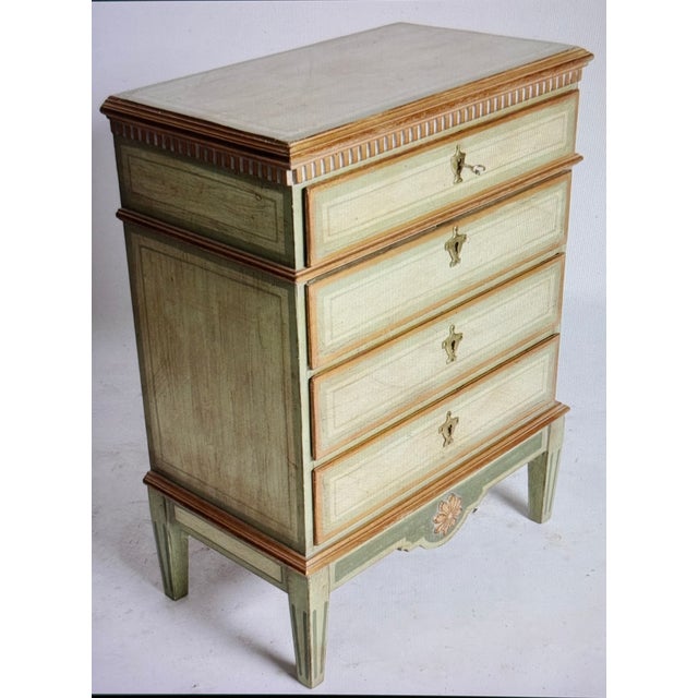 Gustavian (Swedish) Gustavian Chest of Drawers in Pastel Colors, 1890 For Sale - Image 3 of 8