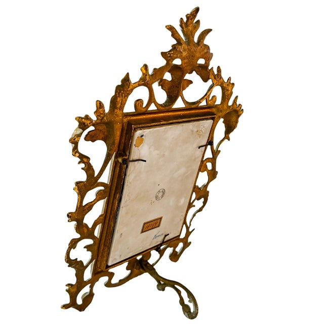 Antique 19th C. German Porcelain Plaque of Beatrice Cenci Signed C. Russhuldt, Gilt Rococo Frame For Sale - Image 9 of 12