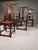 Vintage Chinese Brown Tall Yokeback Chairs, Set of 6 For Sale - Image 3 of 16