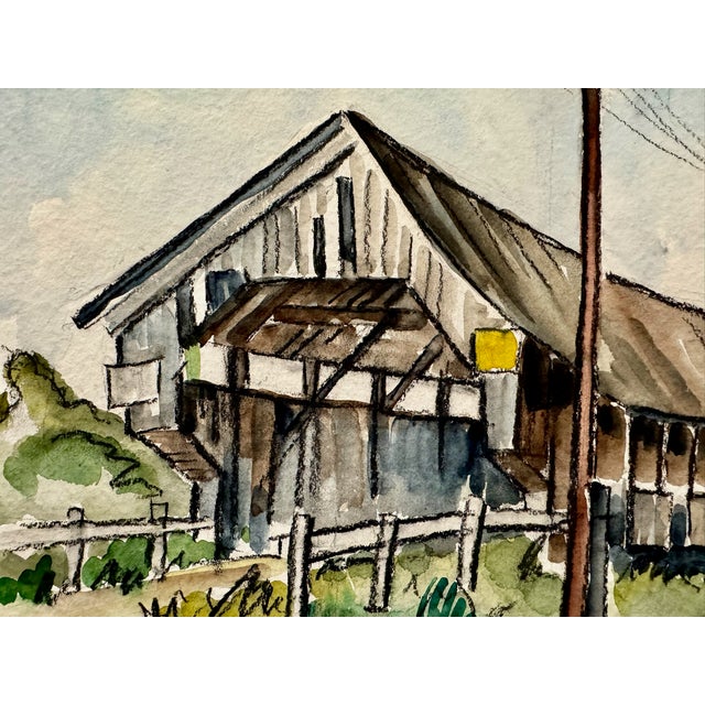 Original watercolor on paper by Henry Emil Salloch, also known as Heinz Emil Salloch, the German-born American artist and...