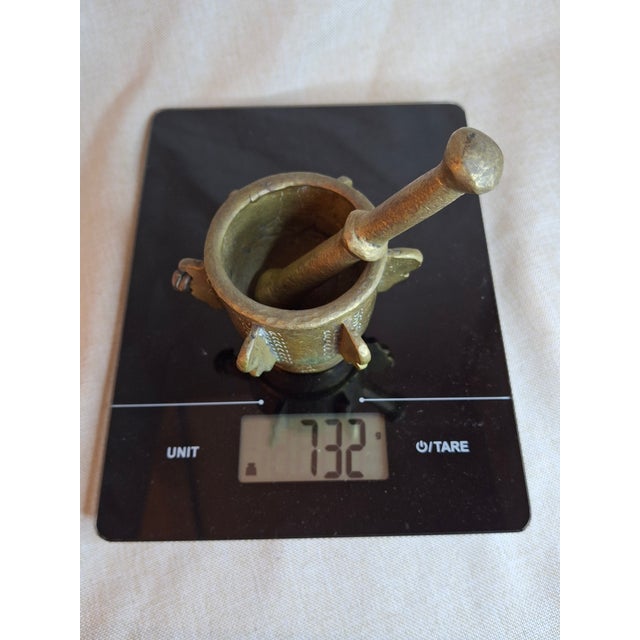 16th or 17th C? Spanish Renaissance Bronze Mortar and Pestle Ribbed Fin Judaica Antiquity For Sale - Image 15 of 16