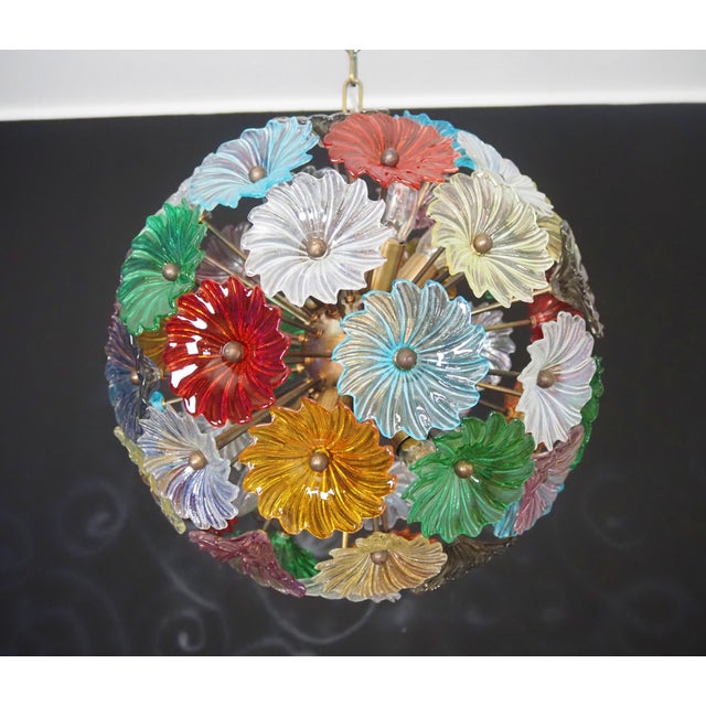 Vintage Sputnik Italian Crystal Chandelier, 1990 For Sale - Image 4 of 17