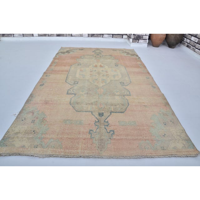 1960s Vintage Handknotted Floor Wool Carpet For Sale - Image 5 of 10