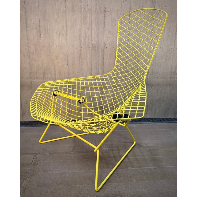 Bird Chair in Sulfur Yellow by Harry Bertoia for Knoll International, 1980s For Sale - Image 14 of 15