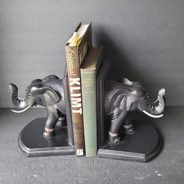 Black Elephant Bookends - Set of 2 For Sale - Image 8 of 8