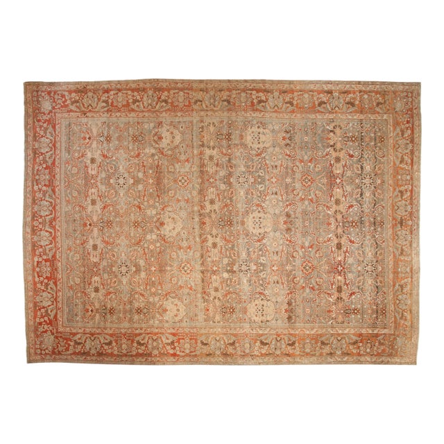 Vintage Distressed Malayer Carpet - 11'6" x 16'2" For Sale