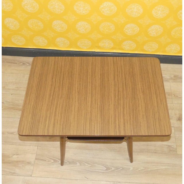 Brown Rectangular Cocktail Tabl in Resopal and Teak Look, 1960s For Sale - Image 8 of 10
