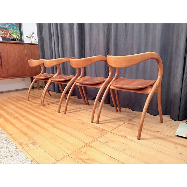 Chairs from A. Sibau, Italy, 1980s, Set of 4 For Sale - Image 16 of 18