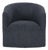 Slate Blue Soft Contemporary Swivel Chair For Sale