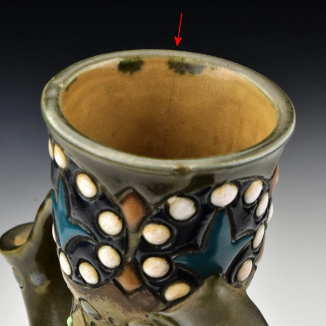 Green Early 20th Century Imperial Amphora Porcelain Vases With Dignitaries For Sale - Image 8 of 8