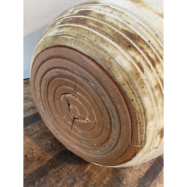 Vintage Original Monumental Studio Pottery Lidded Moonchild Vase For Sale - Image 9 of 11