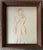 Abstract Vintage Abstract Figure Sepia Drawing in Vintage Wood Frame For Sale - Image 3 of 7