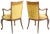 Late 20th Century 1900's Vintage Continental Carved Mahogany Yellow Velvet Armchairs- Set of 8 For Sale - Image 5 of 9