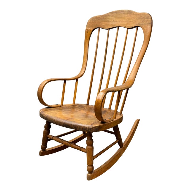 Handcrafted Rocking Chair, Vintage For Sale