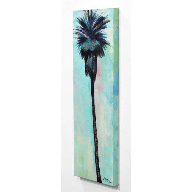 2020s Easy Green - Original Blue Sky Palm Tree Painting on Canvas - Tall Artwork by Kathleen Keifer For Sale - Image 5 of 9