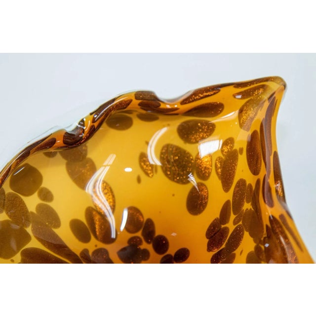 Mid 20th Century Murano Art Glass Manta Ray Tortoise Spotted Bowl Ashtray Vintage 1960's For Sale - Image 5 of 13
