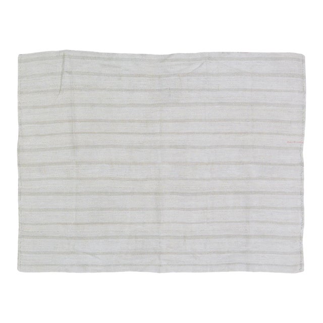 Vintage Turkish Flatweave Hemp Rug, 4'2''x5'7'' For Sale