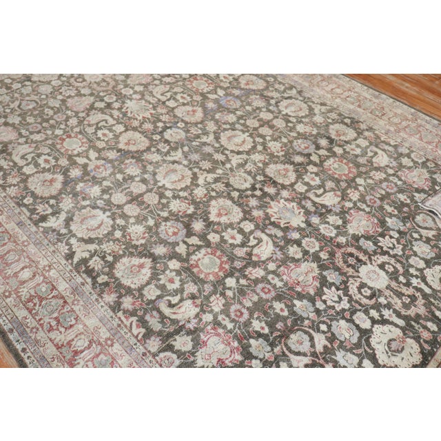 Mid 20th Century Mid 20th Century Brown Turkish Sivas Rug For Sale - Image 5 of 18