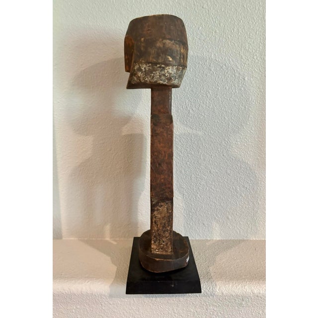 African Carved Wood Figure Standing From the Bamana Tribe (17” Tall) For Sale - Image 4 of 7