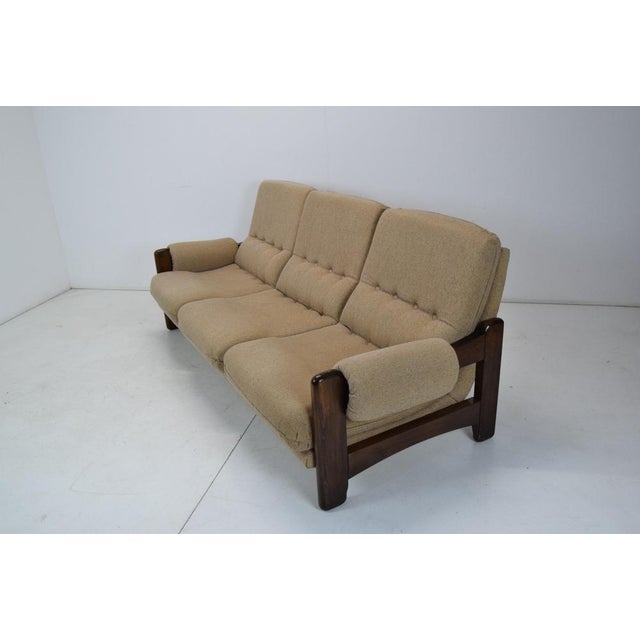 Wood Mid-Century Three Seat Sofa, 1970s For Sale - Image 7 of 18