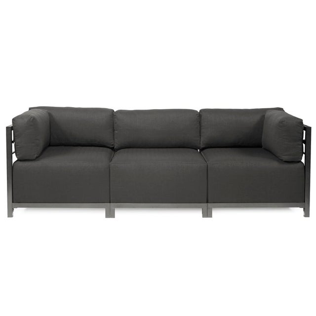Contemporary Axis Corner Chair Sterling Charcoal Titanium Frame For Sale - Image 3 of 6