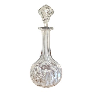 Antique Edwardian Cut Glass Decanter, 1900 For Sale