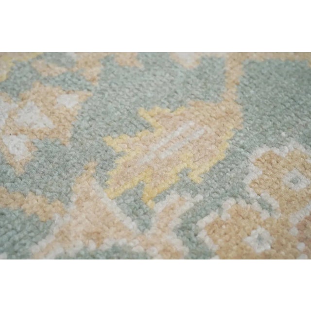 Green Oushak Rug 4'1'' X 6'1'' For Sale - Image 8 of 10
