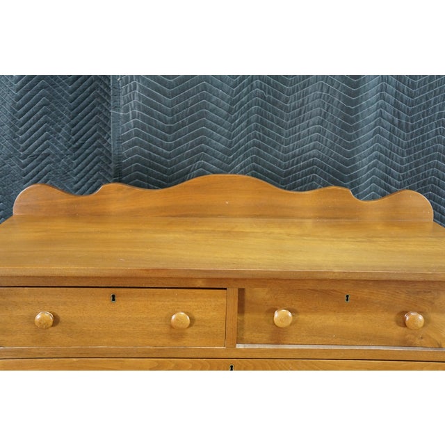 Antique American Victorian Empire Style Walnut Chest of Drawers Dresser 42" For Sale - Image 16 of 18