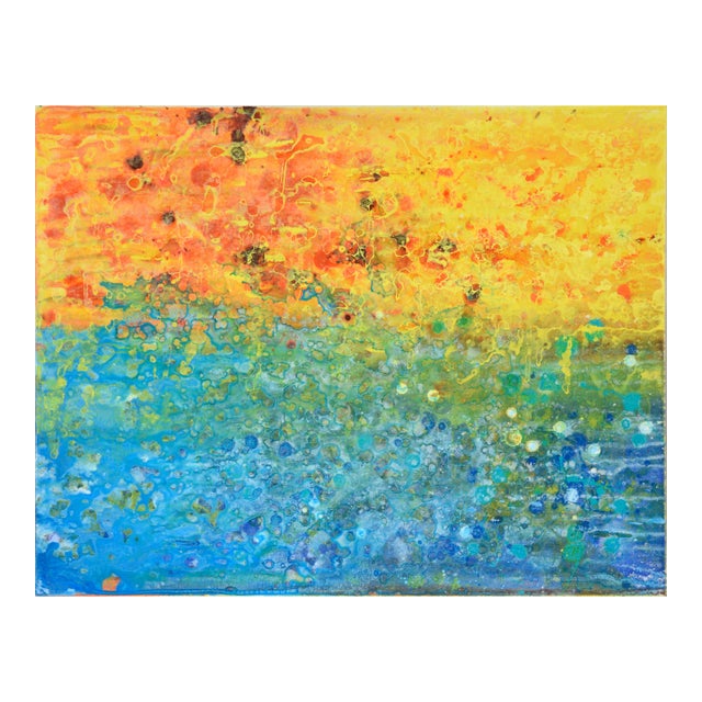 Fire and Water - Abstract Expressionist Composition in Acrylic on Canvas by Charles David Francis For Sale