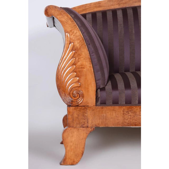 Brown Biedermeier Castle Sofa in Birch, 1820s For Sale - Image 8 of 10