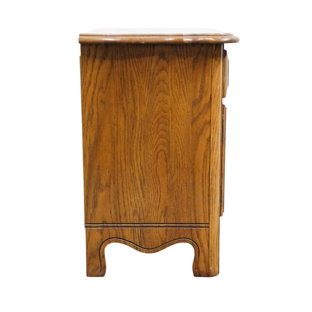 Keller Furniture Solid Oak Country French Style 28" Cabinet Nightstand For Sale - Image 13 of 14