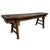 Rustic Vintage Stained Elm Village Bench For Sale - Image 3 of 6
